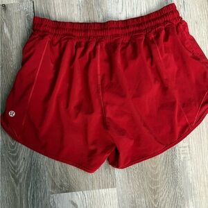 lululemon athletica Red Running Shorts with Elastic Waist